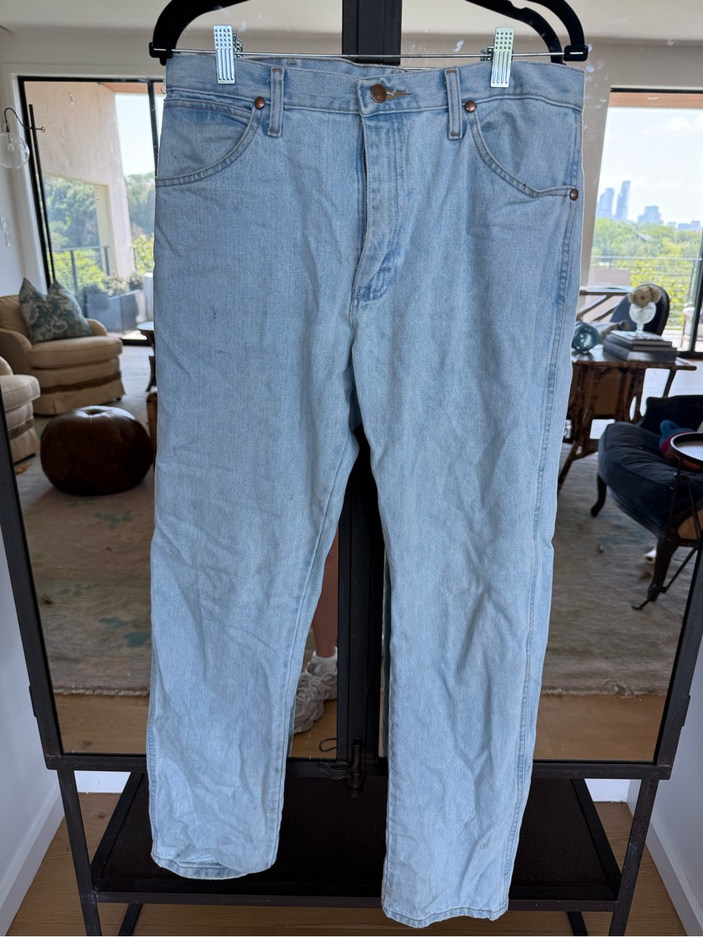 Wrangler Light Wash Straight Leg Jeans